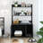Large Cat Litter Box Enclosure with Shelf Storage, Hidden Washroom, Wooden House with Scratch Pad, Sturdy Indoor Burkey-17931495