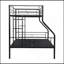 Lit superposé simple au-dessus d'un lit double, aucun sommier nécessaire, grand rangement sous le lit, assemblage facile