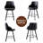Swivel Leather Upholstered Bar Stool with High Backs (Set of 3)-1153204993-1153204996-1152699291