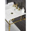 Lavabo console en laiton Kingstonian de 25 pouces avec pieds en laiton Kingston (8 pouces, 3 trous)-50890445