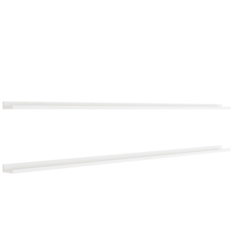 Tablette d'ancrage en bois manufacturé Denver, H 1,6 po x l 84 po x P 3,7 po, Blanc