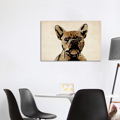 « french bouledogue », impression sur toile michael tompsett