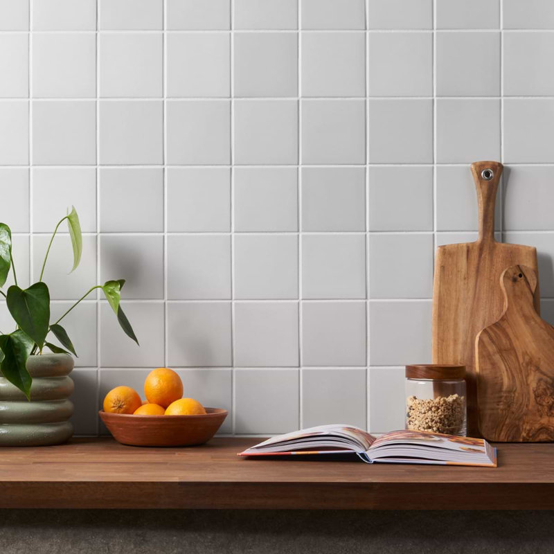 Born 5X5 Matte Porcelain Tile, White