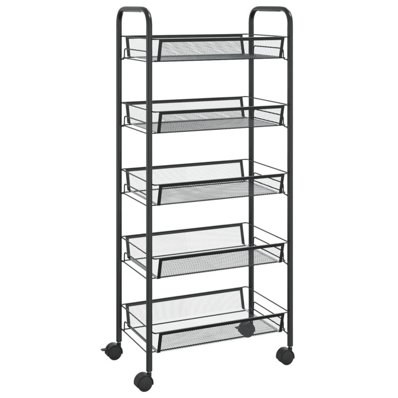Petitt 46 cm W Kitchen Cart with, Black