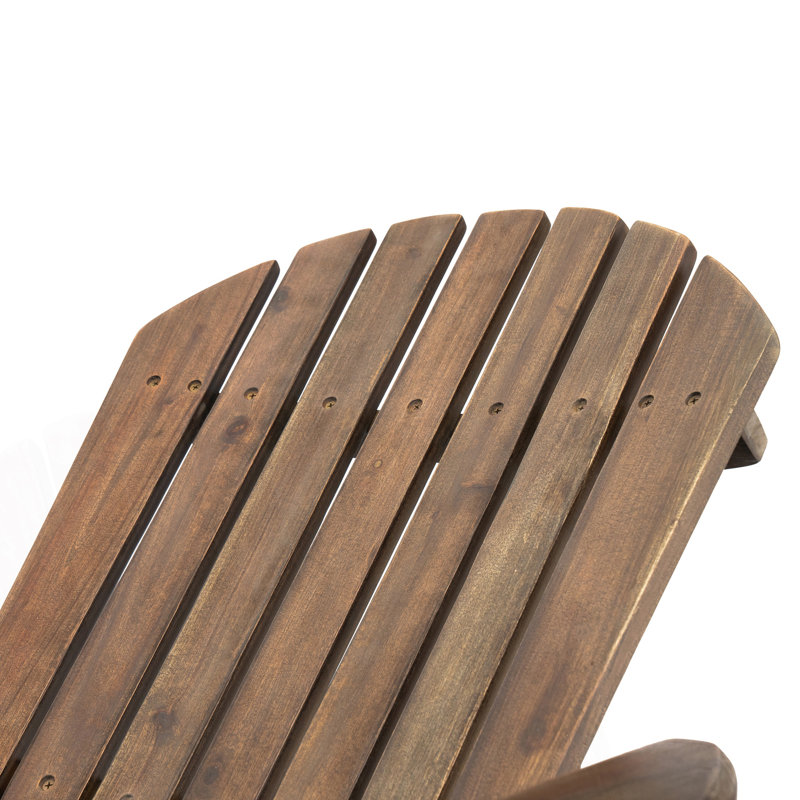 Chaise Adirondack avec lattes traditionnelles, chaise de patio