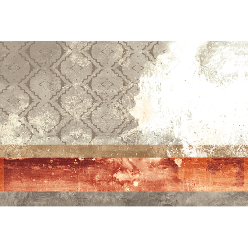 Warm Stripe Abstract - Wrapped Canvas Art Prints, 81cm H x 122cm W x 3.8cm D