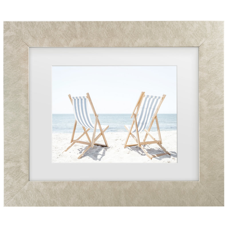 Bolla Elena Chukhlebova vit une plage! Art encadré mat, H 14,5 po x l 17,5 po