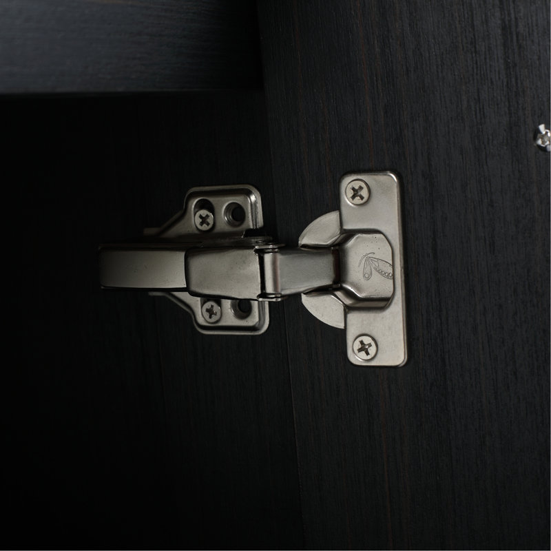 Meuble-lavabo autoportant de 30 po - Châtaignier noir, modèle moderne, porte à fermeture en douceur, espace de rangement abondant sans lavabo supérieur