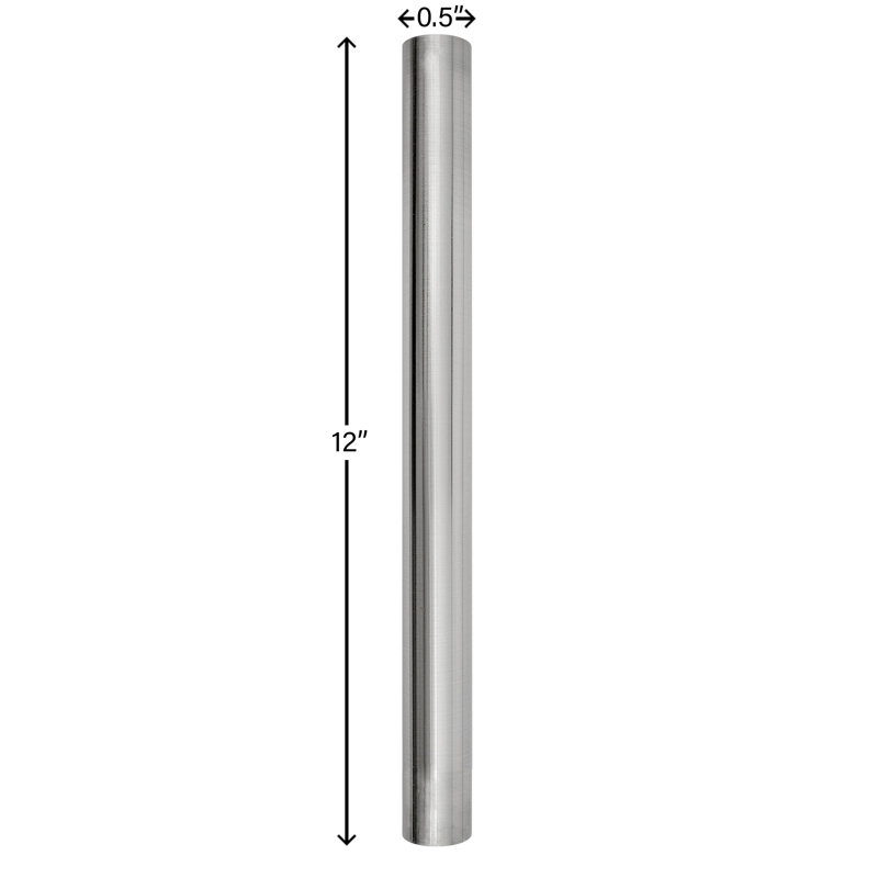 Tige d'accessoire en acier 12 po, Nickel brossé