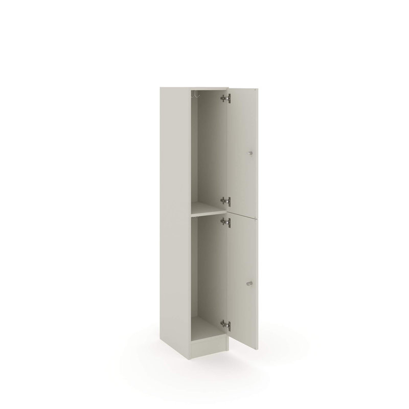 Armoire-penderie simple à deux compartiments avec porte, 72" H x 12.5" W x 17" D, Mirage