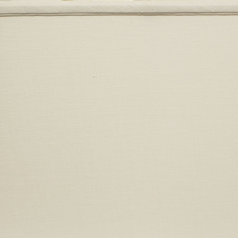 Abat-jour rectangulaire en lin pâle 14 ", Blanc