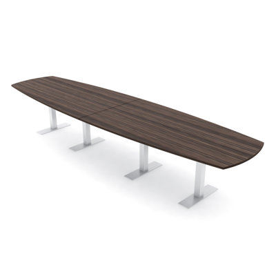 Pavert Arc Boat Conference Table with Metal T Base