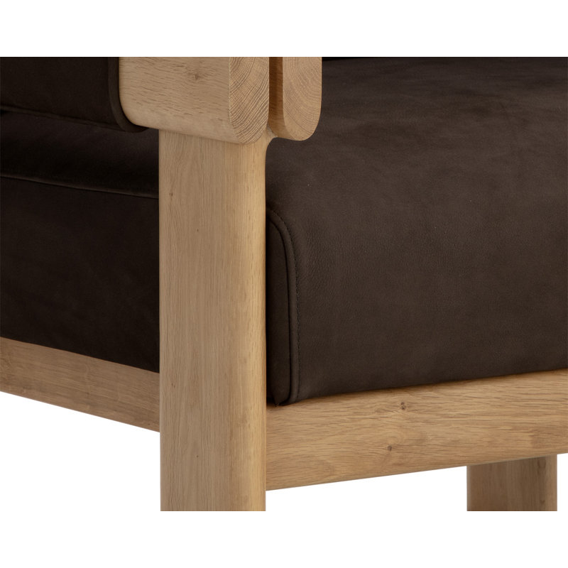Chaise longue en cuir fleur 34 po, Cuir véritable noir