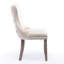 Chaise de salle à manger rembourrée, 2 pièces, beige Bois massif. Support élevé. Coussin en mousse. Chevilles réglables. 2 chaises confortables beiges Sw8809bg. Fabrication en bois. . Siège rembourré.