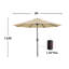 Parasol de marché 9 pi Gigliola-1868107054