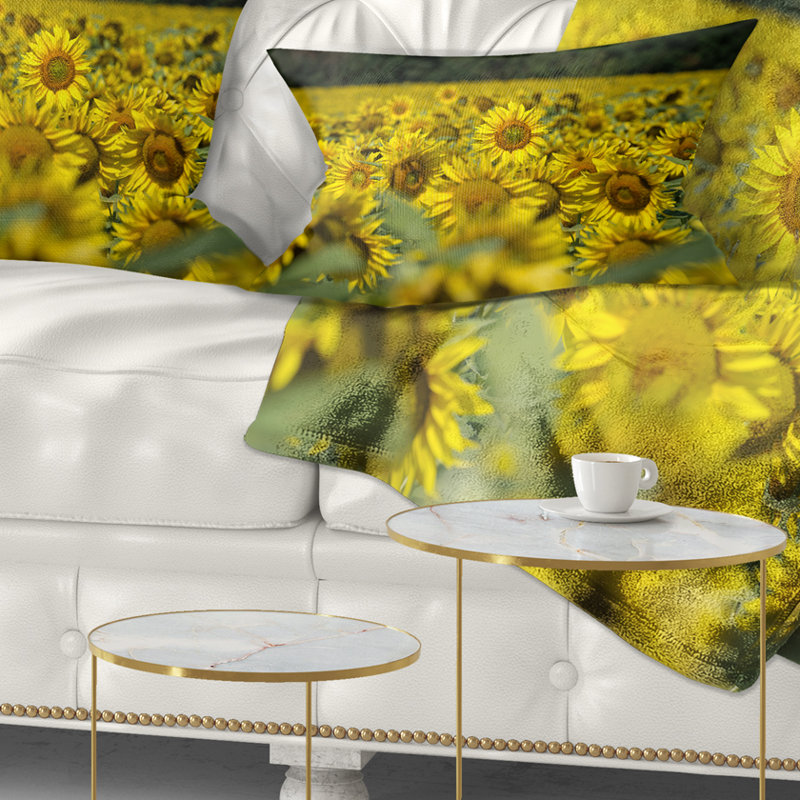Coussin lumineux jaune vif