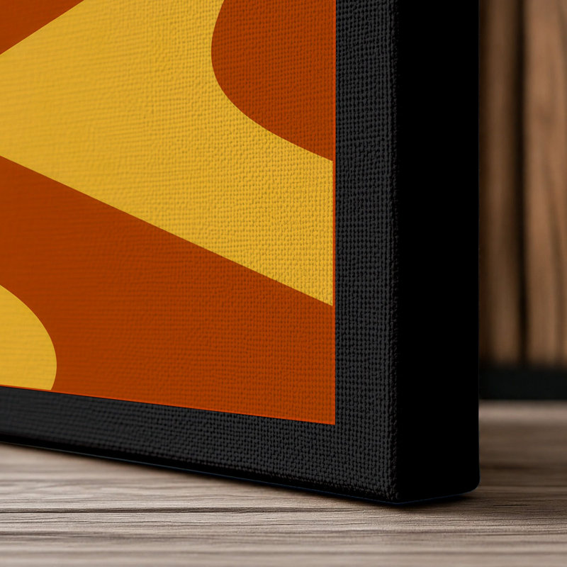 Balloon Over Desert Retro - Wrapped Canvas, 30x20 - 76.2 x 50.8 cm, Black Border