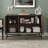 48" Fluted Sideboard with Adjustable Shelves & Cable Management — Alder Brown Scandinavian Storage Cabinet for Dining Room or Living Room | Dodson-1396032279