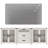 Tv Stand Set With Drawers For Ups To Tv,storage Cabinets With Adjustable Shelf, Antique White