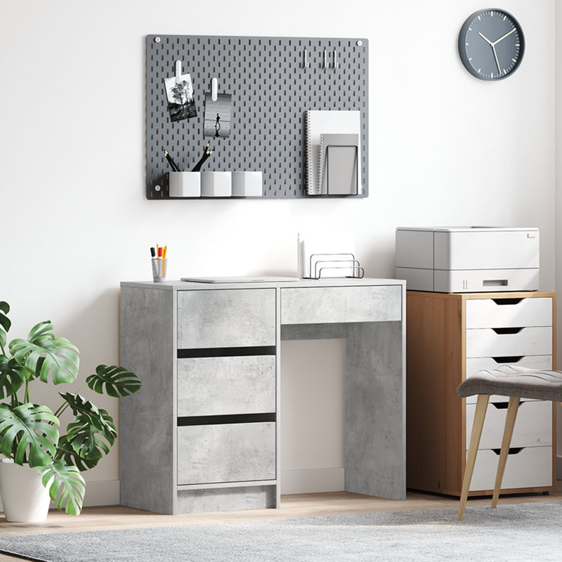 Writing Desk Engineered Wood Medium, Concrete Grey