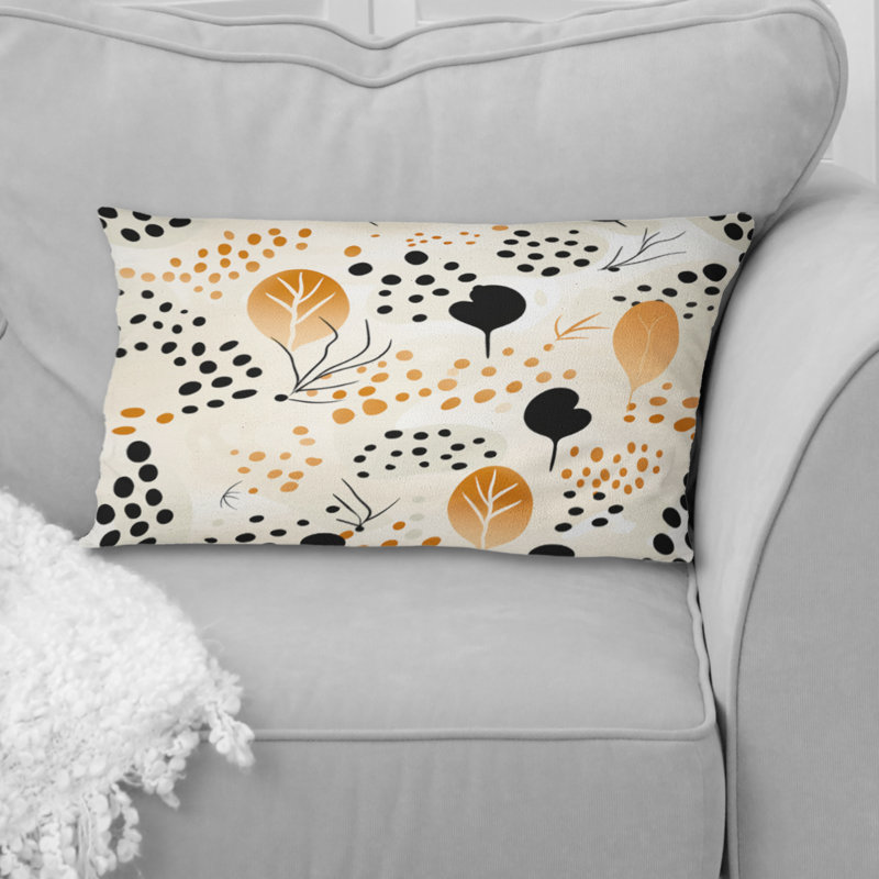 Coussin Beige et noir avec imprimé de guépard Simplicity I - Imprimé géométrique