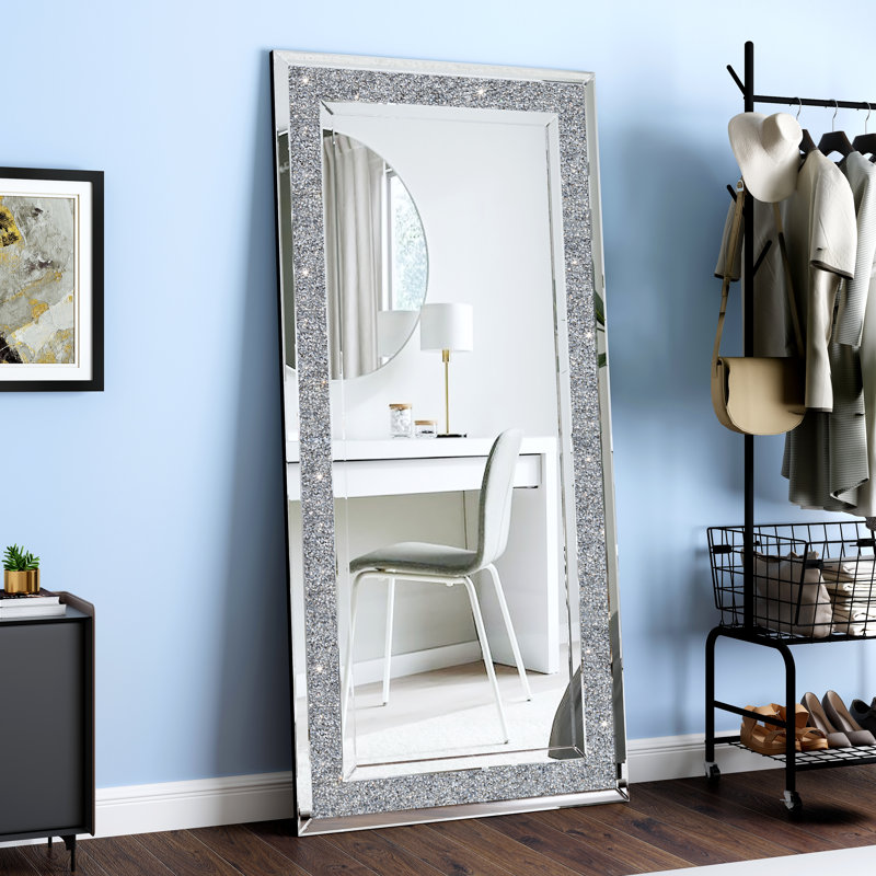 Everly Quinn Casmer Rectangle Glass Full Length Mirror & Reviews | Wayfair