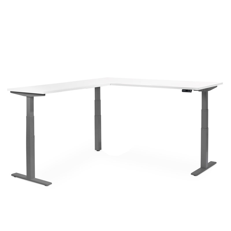 Bureau en coin Series L, LH, LPL, Gris anthracite