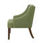 Fauteuil rembourré de style Mid-Century avec pieds en bois massif