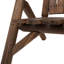 Chaise Adirondack en bois 2 places avec table, causeuse d'extérieur carbonisée pour patio et cour arrière