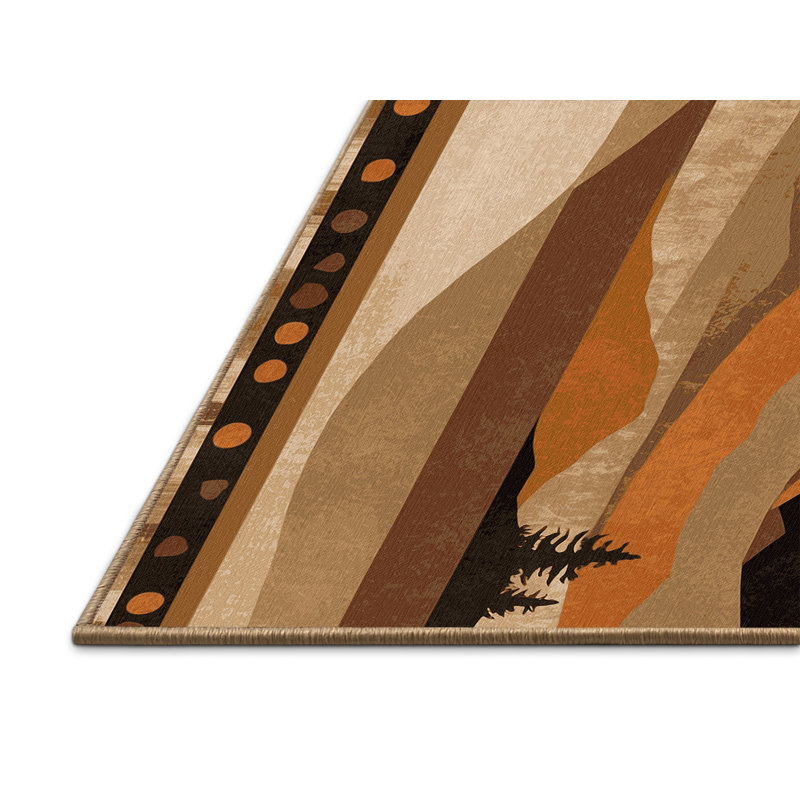 Obsidian Horizon Rug, Round 3'