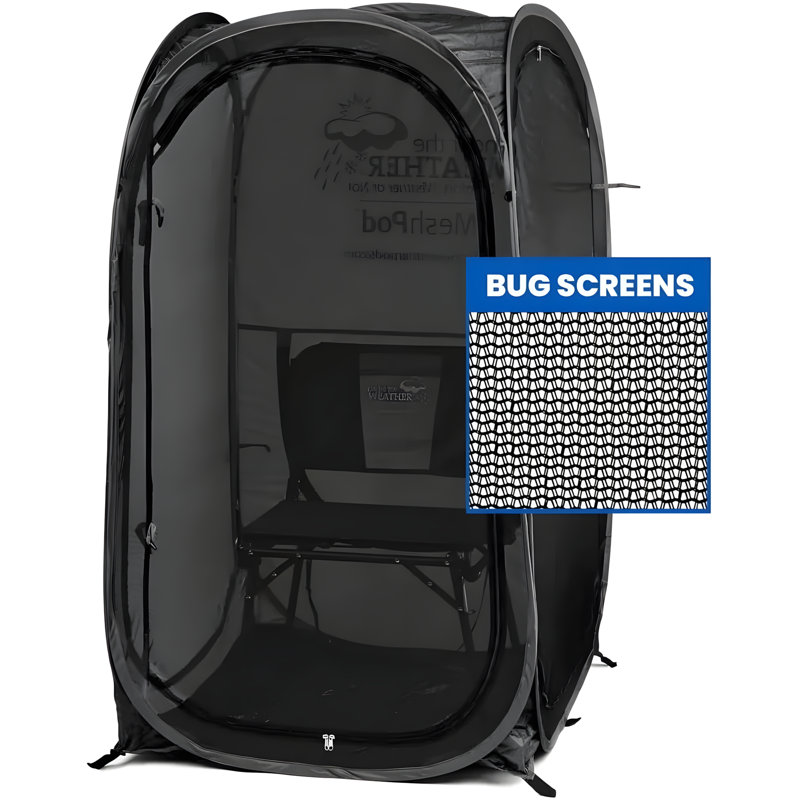 1-Person Pop-Up Mesh Screen Pod - Bug & Mosquito Protection, Upf 50 Sun Shield, 270-Degree View, Easy Setup, Lightweight Design