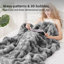Tie-Dye Faux Rabbit Fur & Flannel Weighted Throw Blanket, Ultra Soft & Cozy for Sofa Couch Bed-125287880-125287881