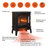 18''W Electric Fireplace Stove With Remote Control-1870844747