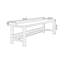 Bureau d'écriture rectangulaire en bois massif brun-749177460