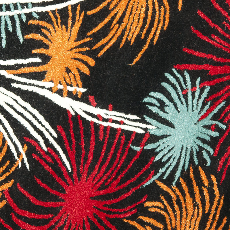 Candelo Soho Hand Tufted Wool And Viscose Floral Rug, Rectangle 7'6" x 9'6"