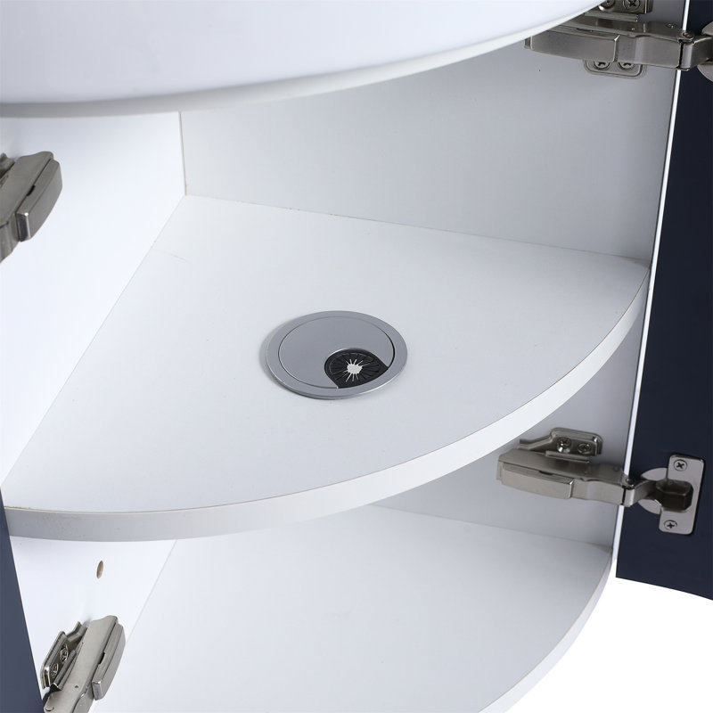 Meuble-lavabo simple 12,8 po avec plateau de rangement Markenson
