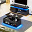 Table basse à plateau relevable Chappa avec bande lumineuse à DEL RVB, compartiment caché et tablette ouverte-1140384295