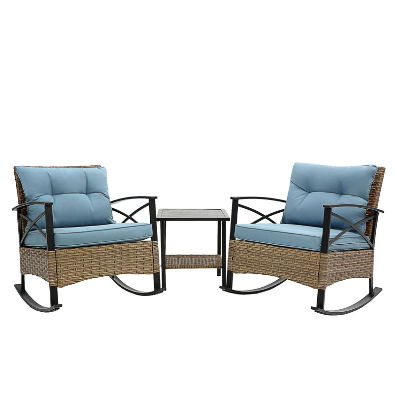 Ensemble de chaises berçantes 3 pièces