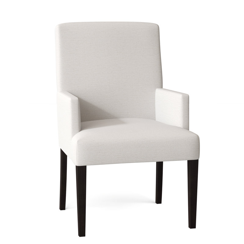 Chaise avec accoudoirs Deni, Espresso, En jean