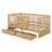 Daybed With Fence Guardrails And 2 Drawers, Split Into Independent Floor Bed & Daybed-773129484-780939163