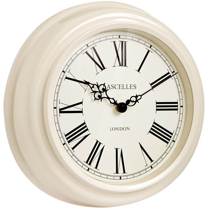 Lascelles Classic Wall Clock in Cream - 32cm