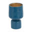 Dany Vase, Crocodile Texture, Watertight Base, 8 Inch Blue Aluminum