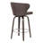 Stevan Swivel Counter & Bar Height Barstool with Metal Footrest in Faux Leather, and Wood-1406005158