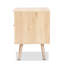 Table de chevet 2 tiroirs Willumsen au fini brun chêne, H 21,7 po x l 15,7 po x P 15,7 po