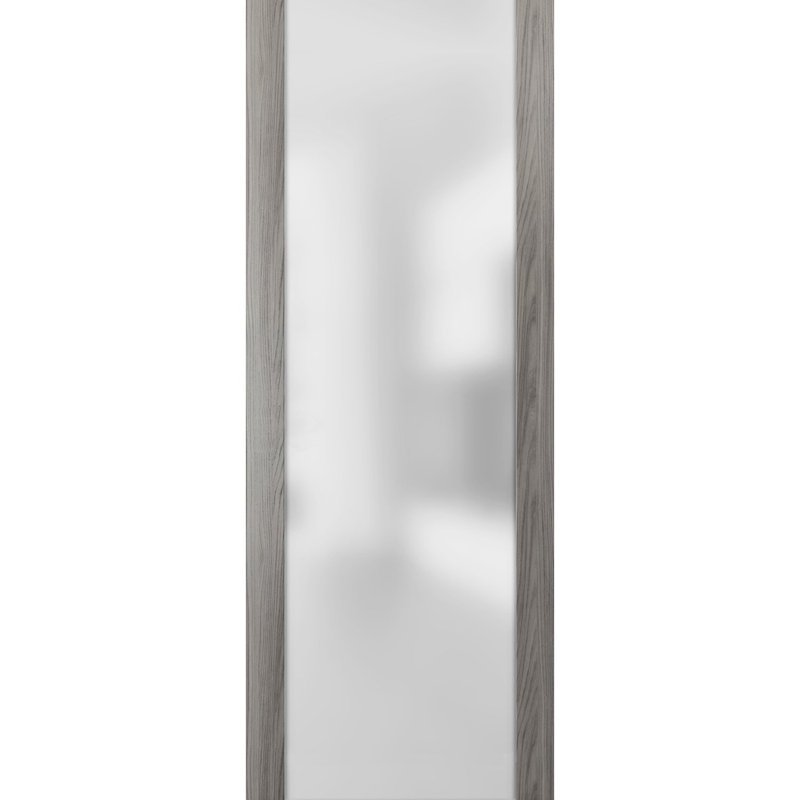 Porte standard en verre givré Planum, 36 po x 80 po, Frêne gingembre