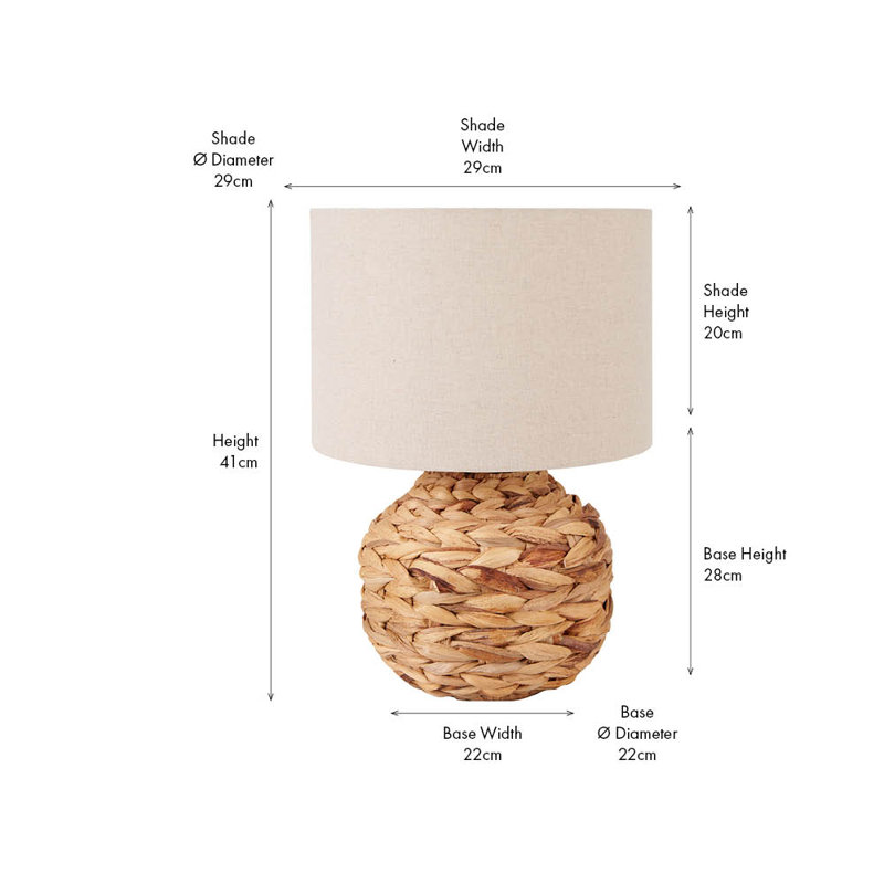 Dyani Wicker/Rattan Table Lamp