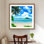 The Beach - Reproduction matte encadrée blanche pour la décoration intérieure