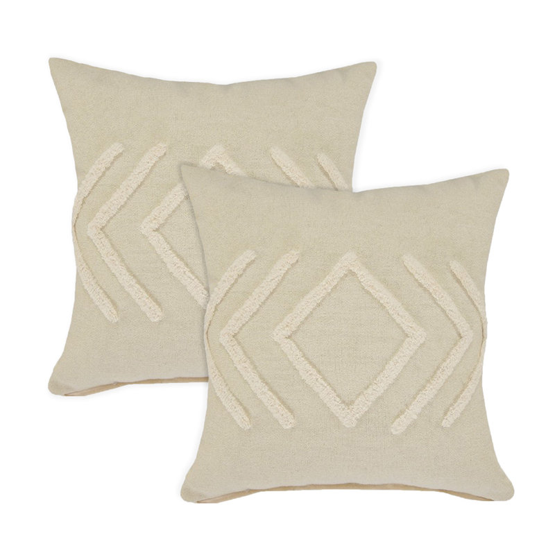 Textured Cotton Throw Pillow