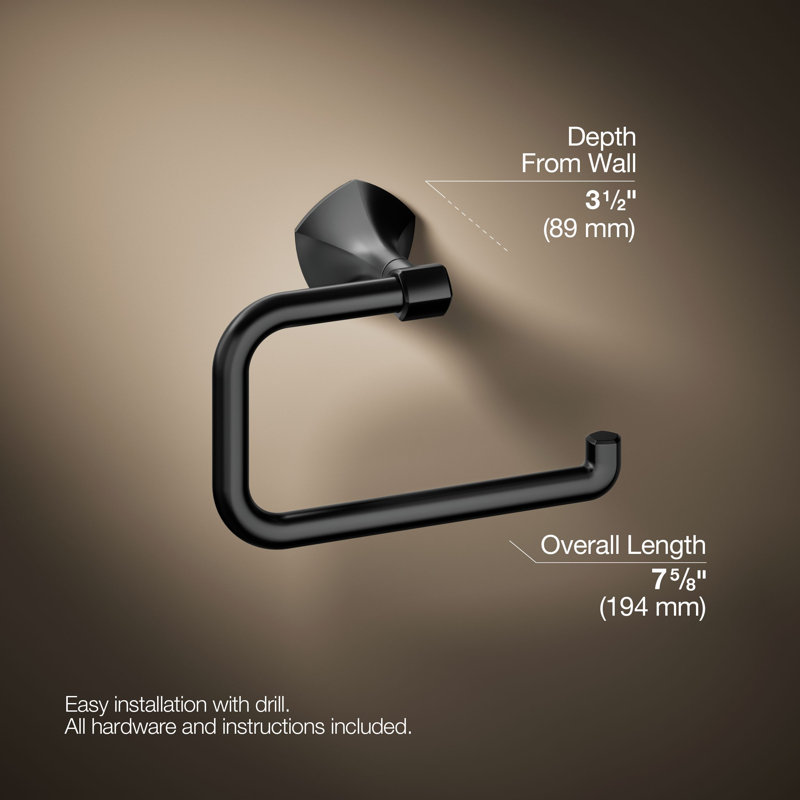 Occasion Towel Ring, Matte Black