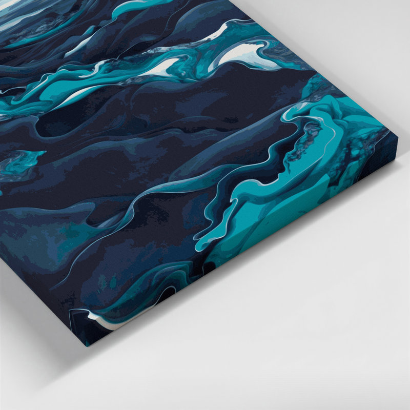 «Abstract Landscape 21», art mural sur toile grise, H 12 po x l 12 po